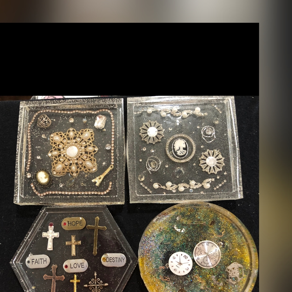 Resin set of 4 coasters